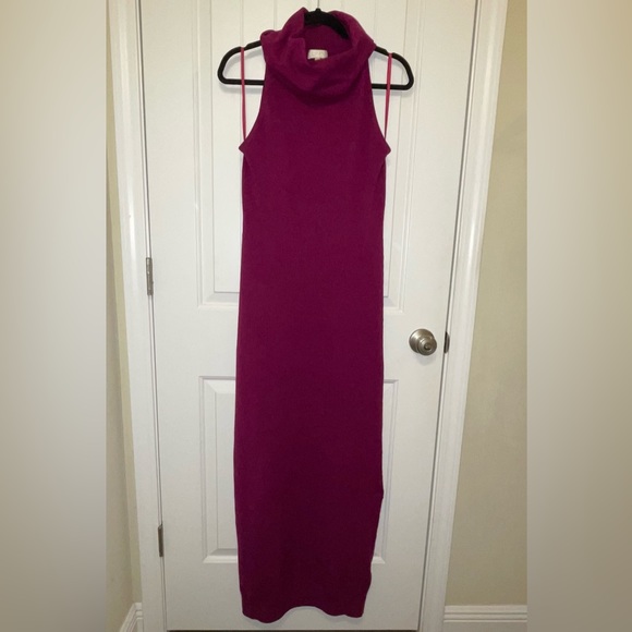 Ronny Kobo Acosta Maxi Cowl Neck Knit Fuschia Dress Size Small NWT - Picture 2 of 9